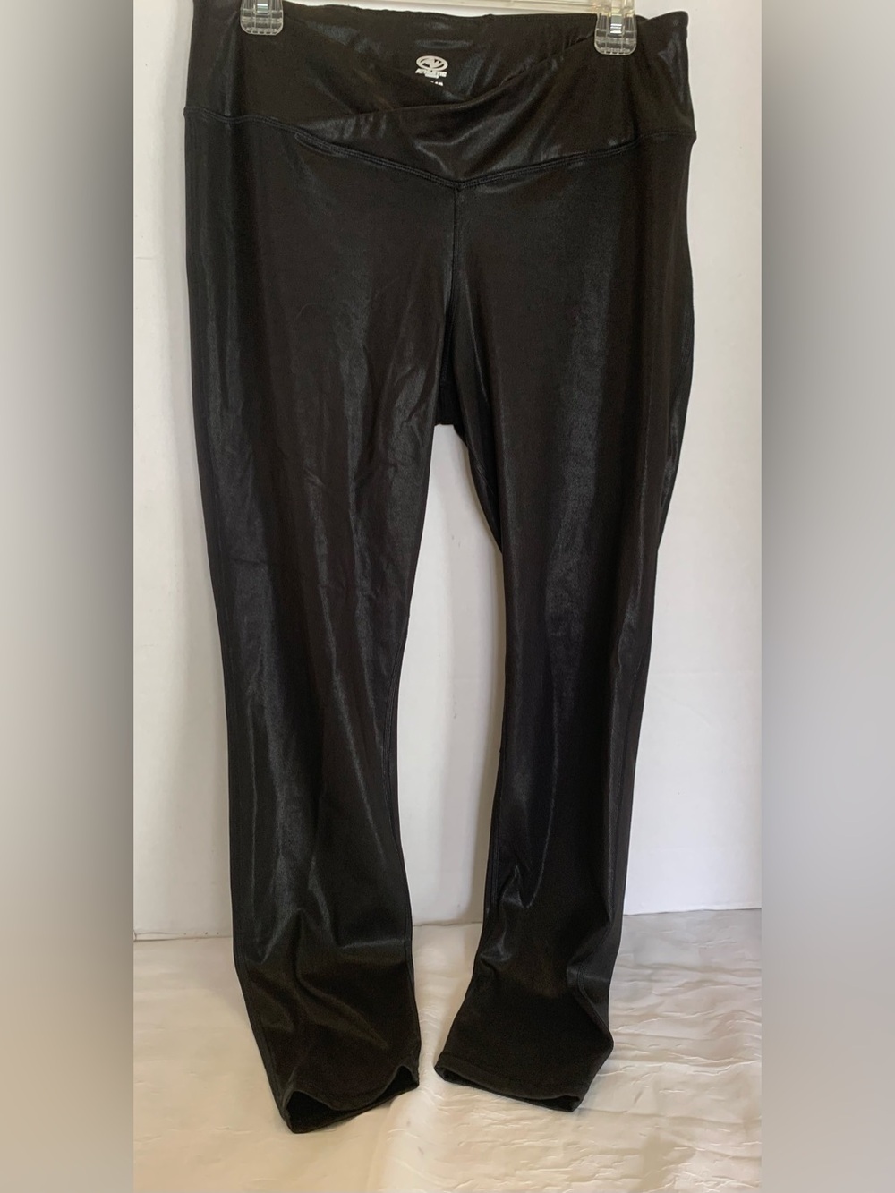 Athletic Works Women’s Size large Black Faux Leather Leggings